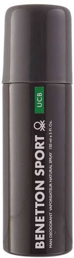 United Colors Of Benetton Natural Spray Deodorant - Benetton Sport For Men, 150 ML