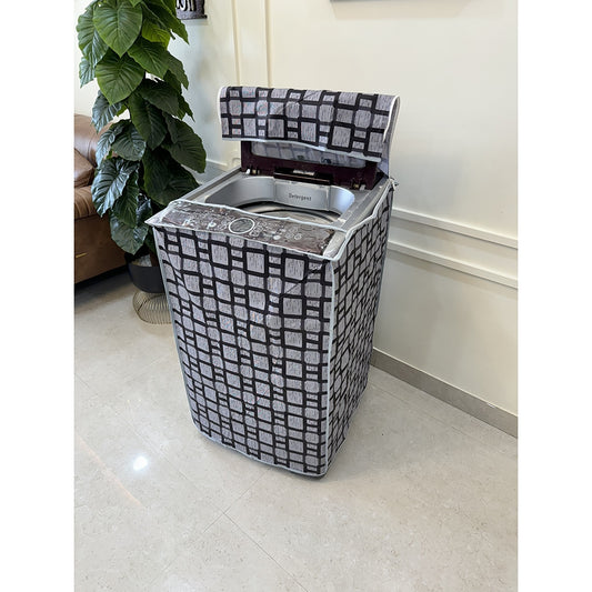 Saaks Top Load Washing Machine Cover - Checks 56X56X80 Cm