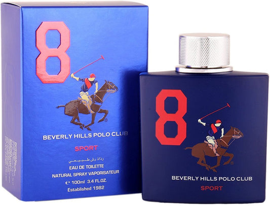 Shop Beverly Hills Polo Club Sport No 8 EDT Perfume For Men 100ML
